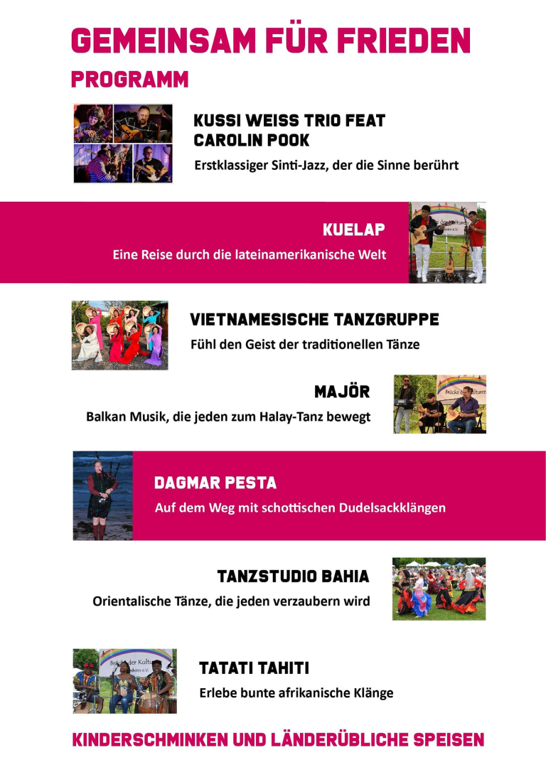 GEMEINSAM FÜR FRIEDEN – PROGRAMM