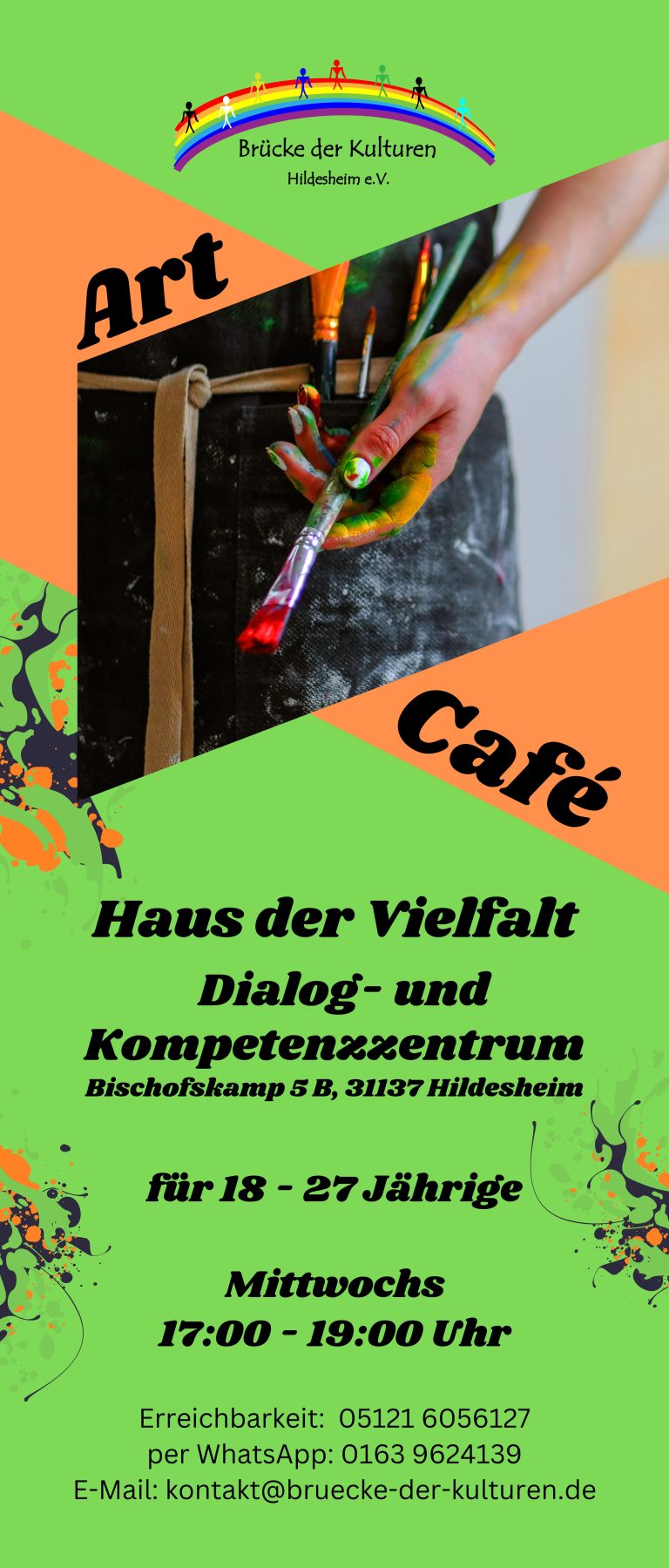 Flyer Art Café, ein Projekt im Haus der Vielfalt, Bischofskamp 5 b, 31137 Hildesheim