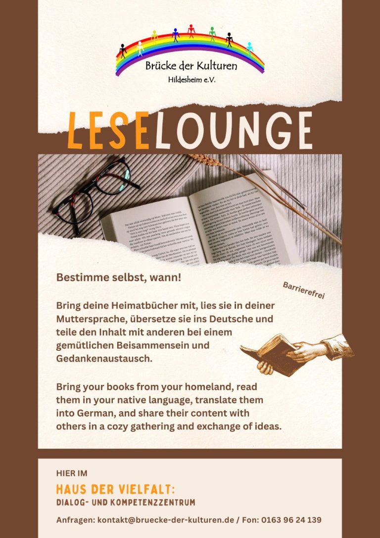 Flyer zum Projekt Leselounge