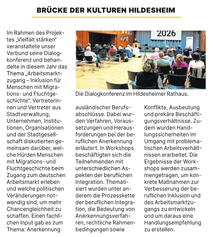 Pressertikel der HiAZ vom 04.06.2026 über die Dialogkonferenz 2026