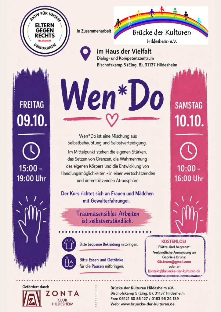 Flyer zum Wen-Do-Angebot